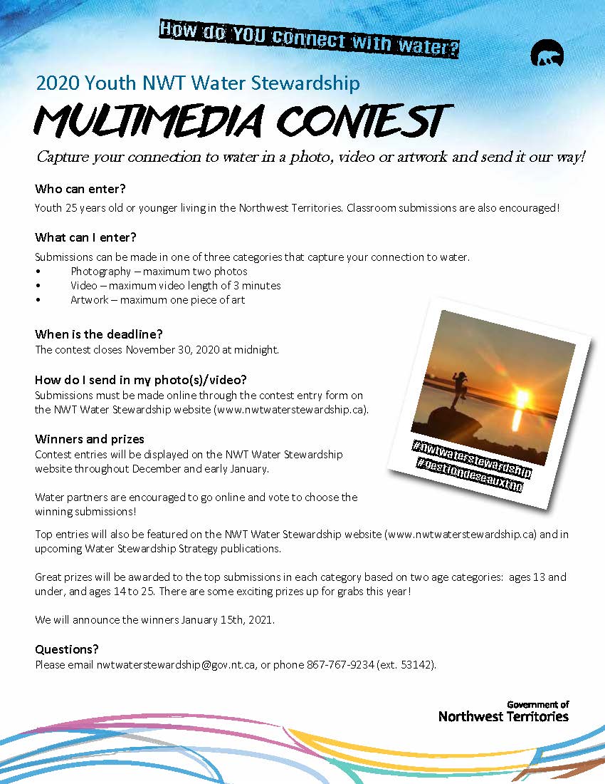 2020 Youth NWT Water Stewardship Multimedia Contest